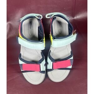 Lands End Sandals Everyday Outdoors Straps Muti Colored Women's Size 6B